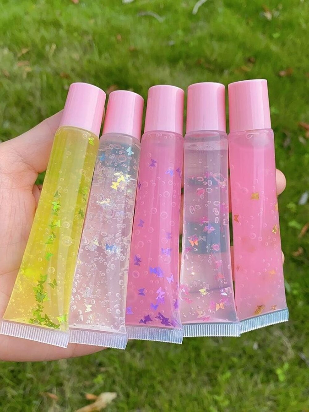 10 Pck Light Pink Lip Gloss Squeeze Tube 15mL Empty Refilable Cosmetic Container